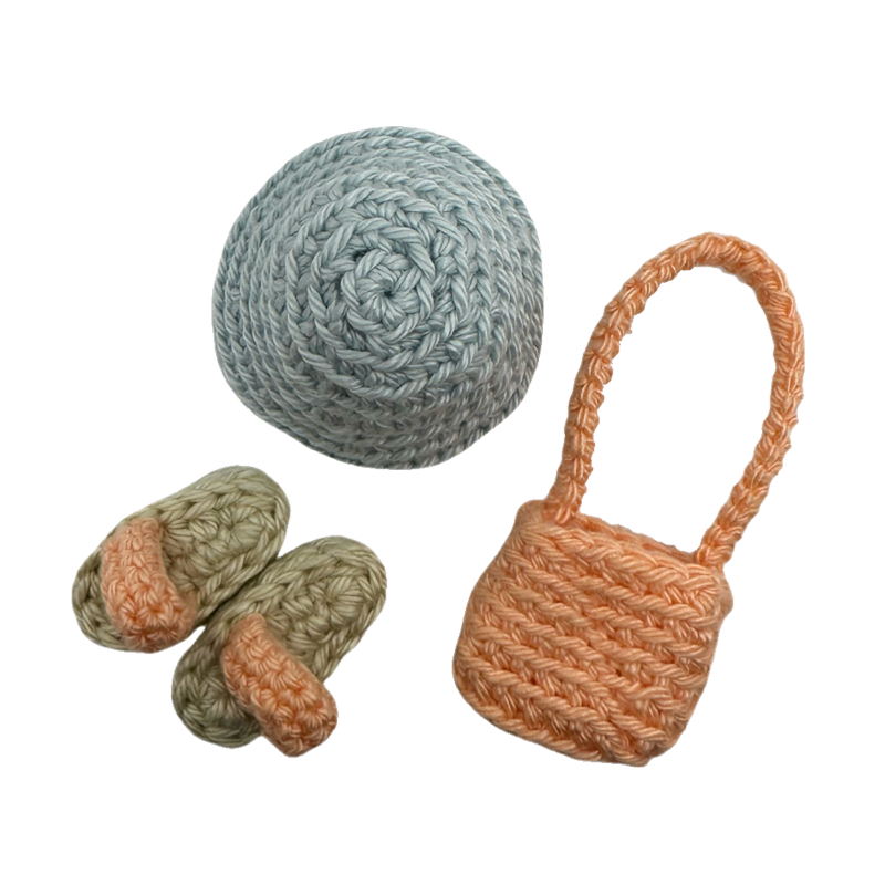 Miniature - Beach set with hat, shoes and shoulder bag