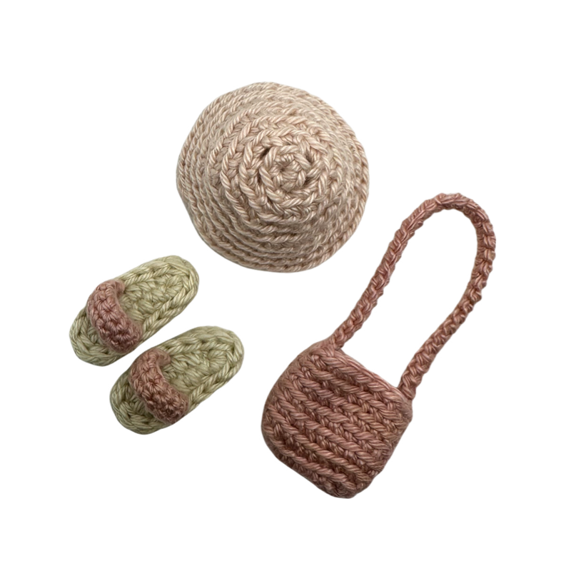Miniature - Beach set with hat, shoes and shoulder bag