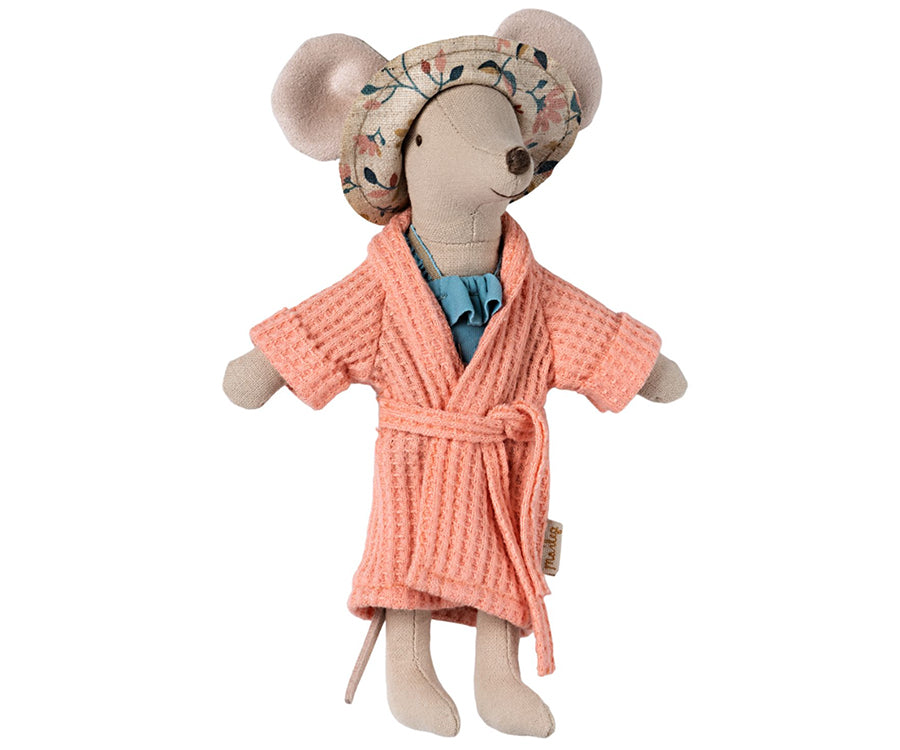 Maileg – Rosa badrock till mamma mus/storasyster mus, morgonrock