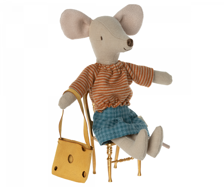 Maileg – Mamma mus med tröja, kjol och väska